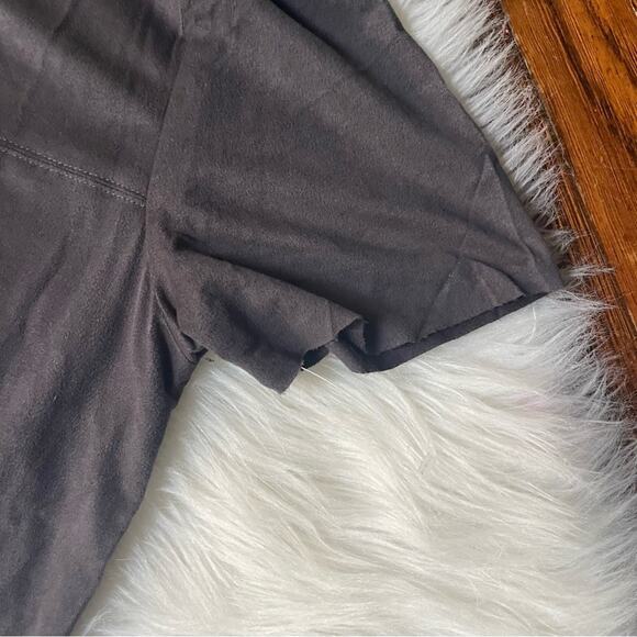 Grey Faux Suede T-Shirt Dress NWT - Picture 2 of 6